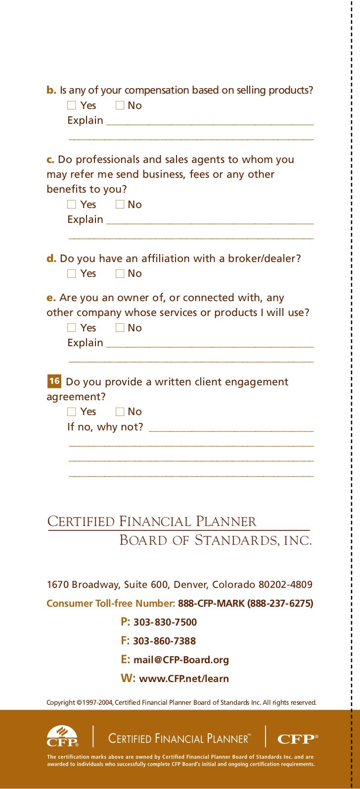 Questions To Ask When Choosing A Financial Planner