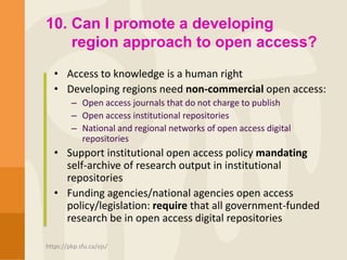 10 questions about open access to increase visibility and use of ...