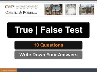10 Question Insurance Law Test