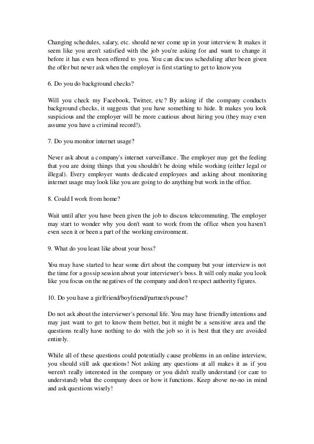 questions you can ask in an interview