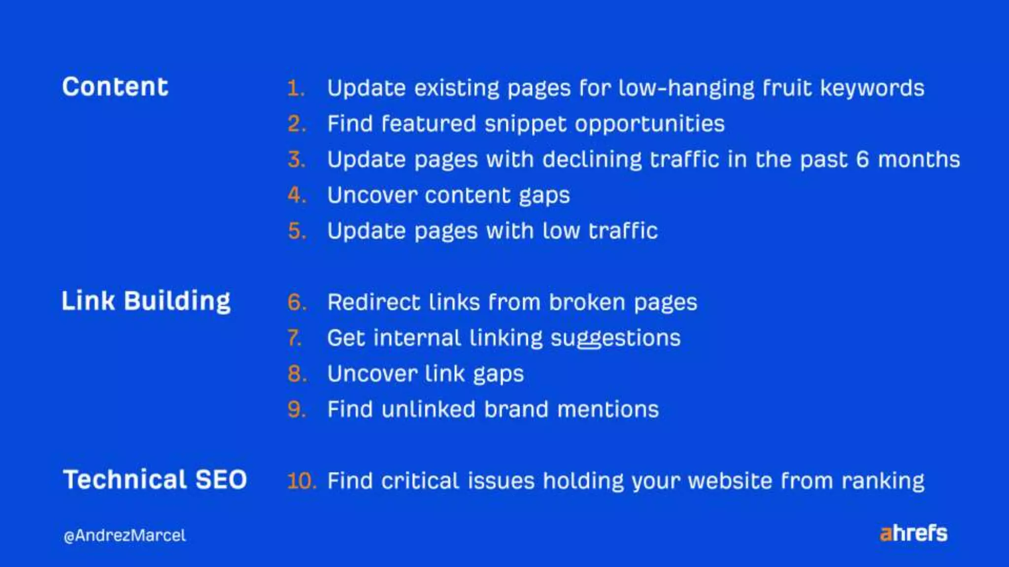 10 quick wins to improve your rankings using Ahrefs.pptx