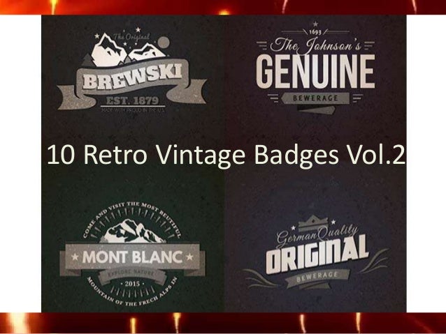 10 Realistic Vintage Logo Templates Psd