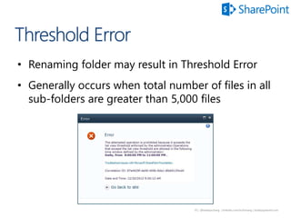 10 Reasons to Avoid Folders in SharePoint 2013/2010