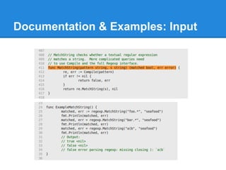 Documentation & Examples: Input
 