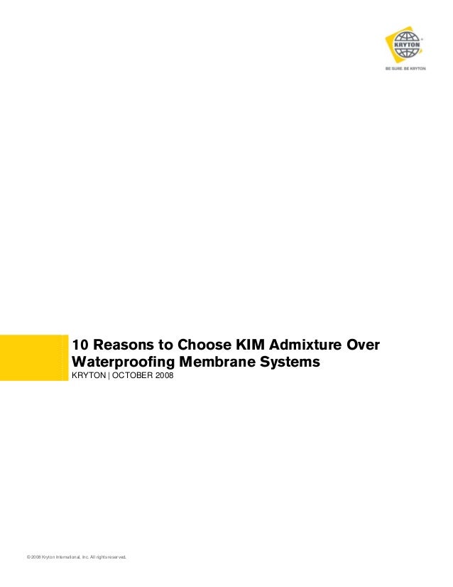 10 Reasons to Choose KIM Admixture to Waterproof Concrete