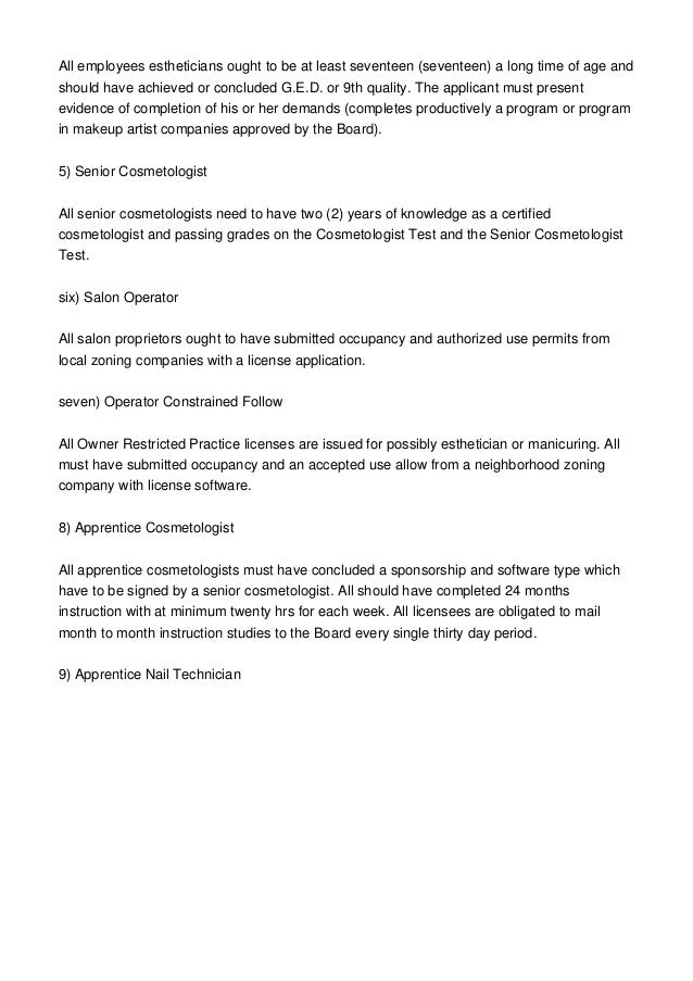 Day Spa Licensing Requirements