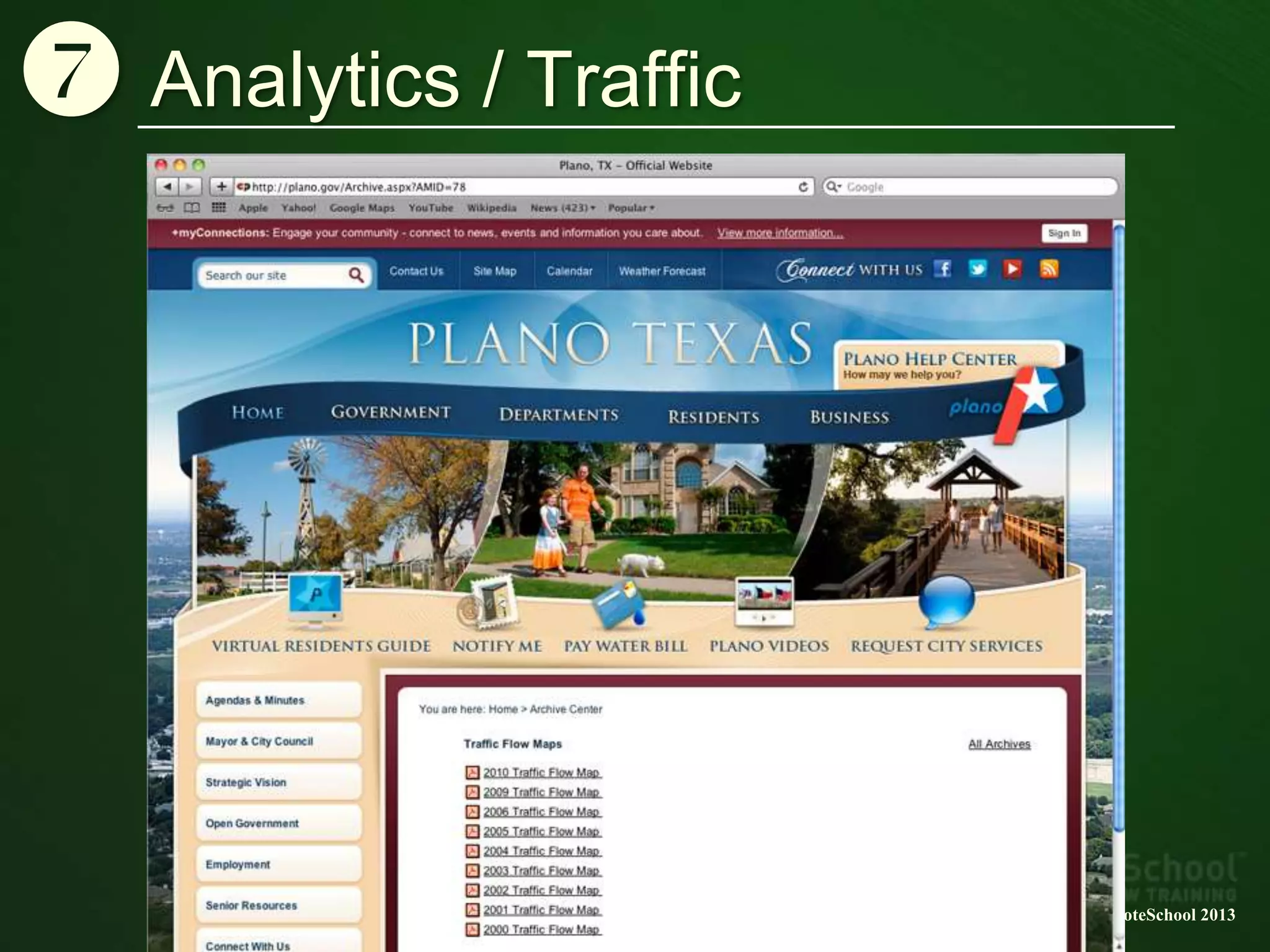 Analytics / Traffic
© NoteSchool 2013
{
 
