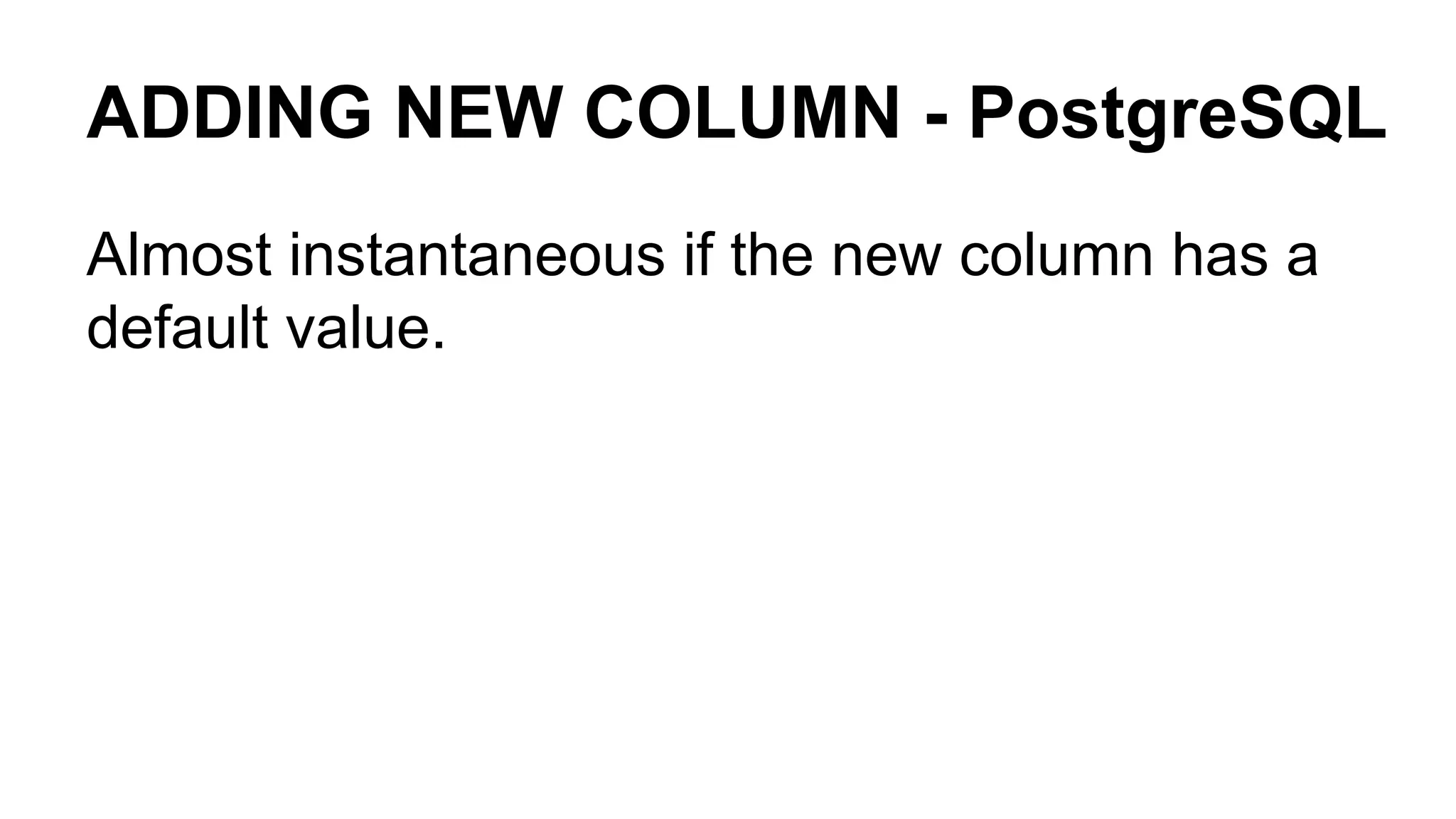 File Layout - MySQL InnoDB /var/lib/mysql/ ● ibdata1 - data of all databases, including tables and indexes It is possible to tell mysql, by changing a config flag, to make it use one file for table. 