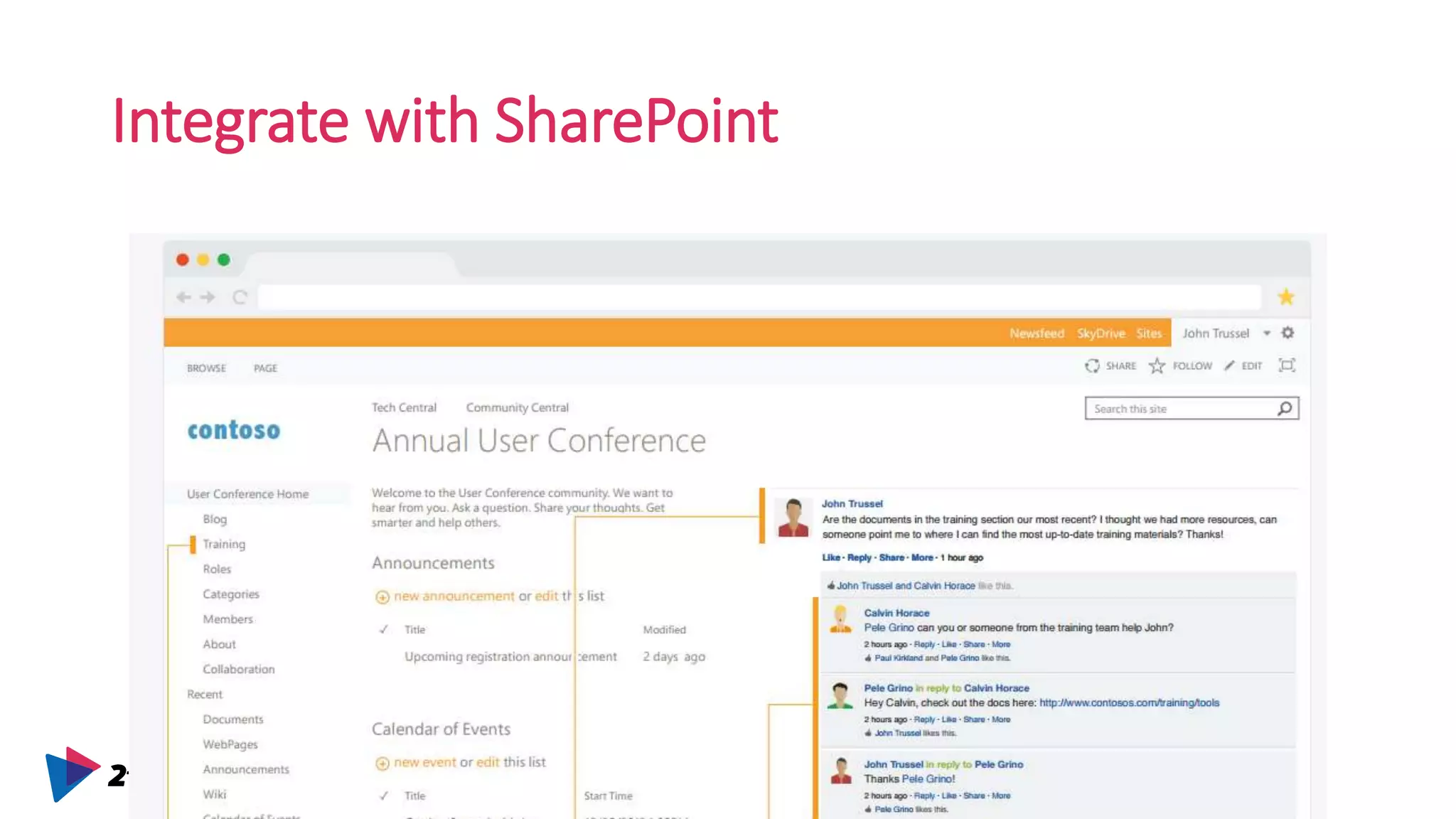 Integrate with SharePoint
 