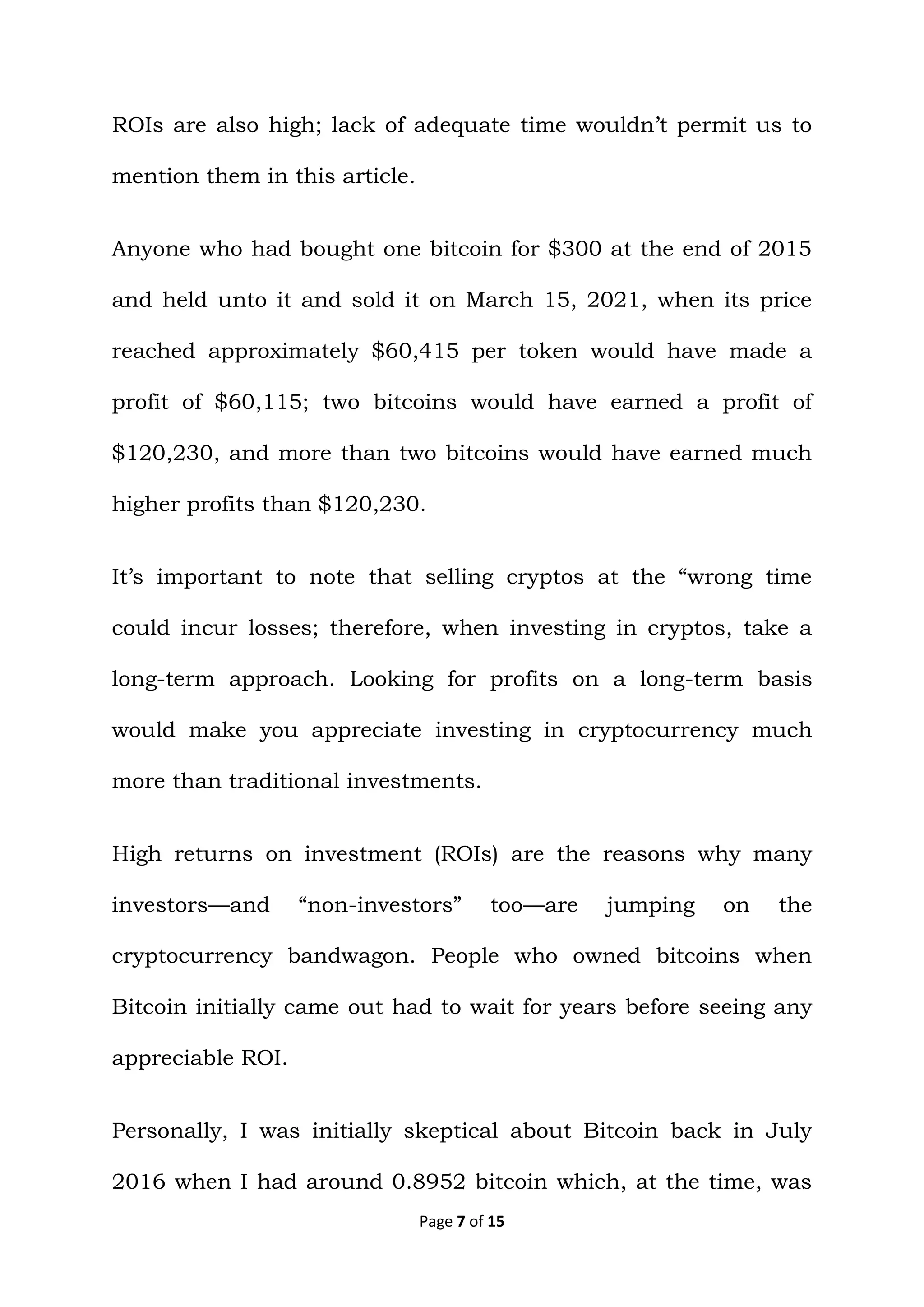 10 Reasons Why You Should Invest in Cryptocurrencies Especially on a  Long-term Basis | PDF