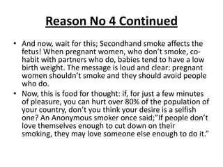 10 reasons why you should quit smoking | PPTX