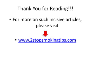 10 reasons why you should quit smoking | PPTX