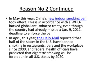 10 reasons why you should quit smoking | PPTX