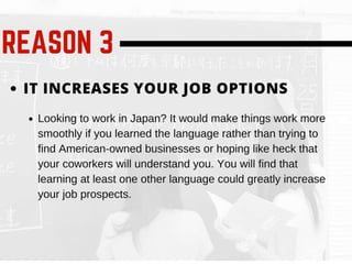 10 reasons you should start learning Japanese | PPTX