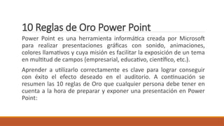 10 Reglas de Oro usando Power Point.pptx