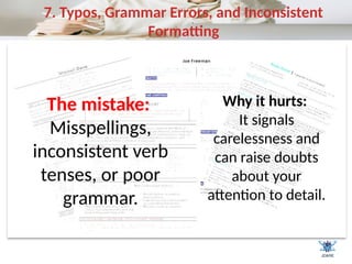 10 Resume Mistakes You Might Be Making That Are Hurting Your Job Search ...