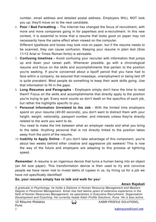 Messy Resume Example 10 resume mistakes | DOC