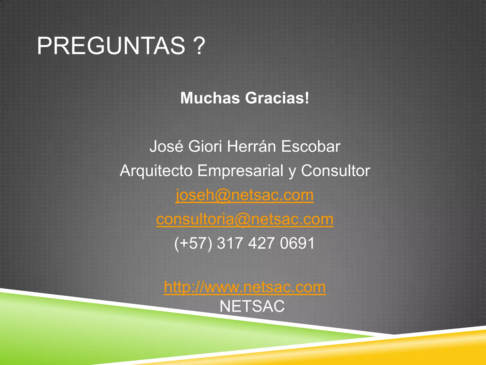 Archimate y TOGAF: juntos TOGAF ADMIntegración al cicloRepresenta:Arquitectura de NegociosArquitectura Sistemas de InformaciónArquitectura de DatosArquitectura de AplicacionesArquitectura TecnológicaAltos beneficios al usarse en conjunto, se complementan 