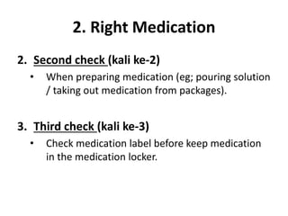 10 Rights of medication administration NUHS | PPTX
