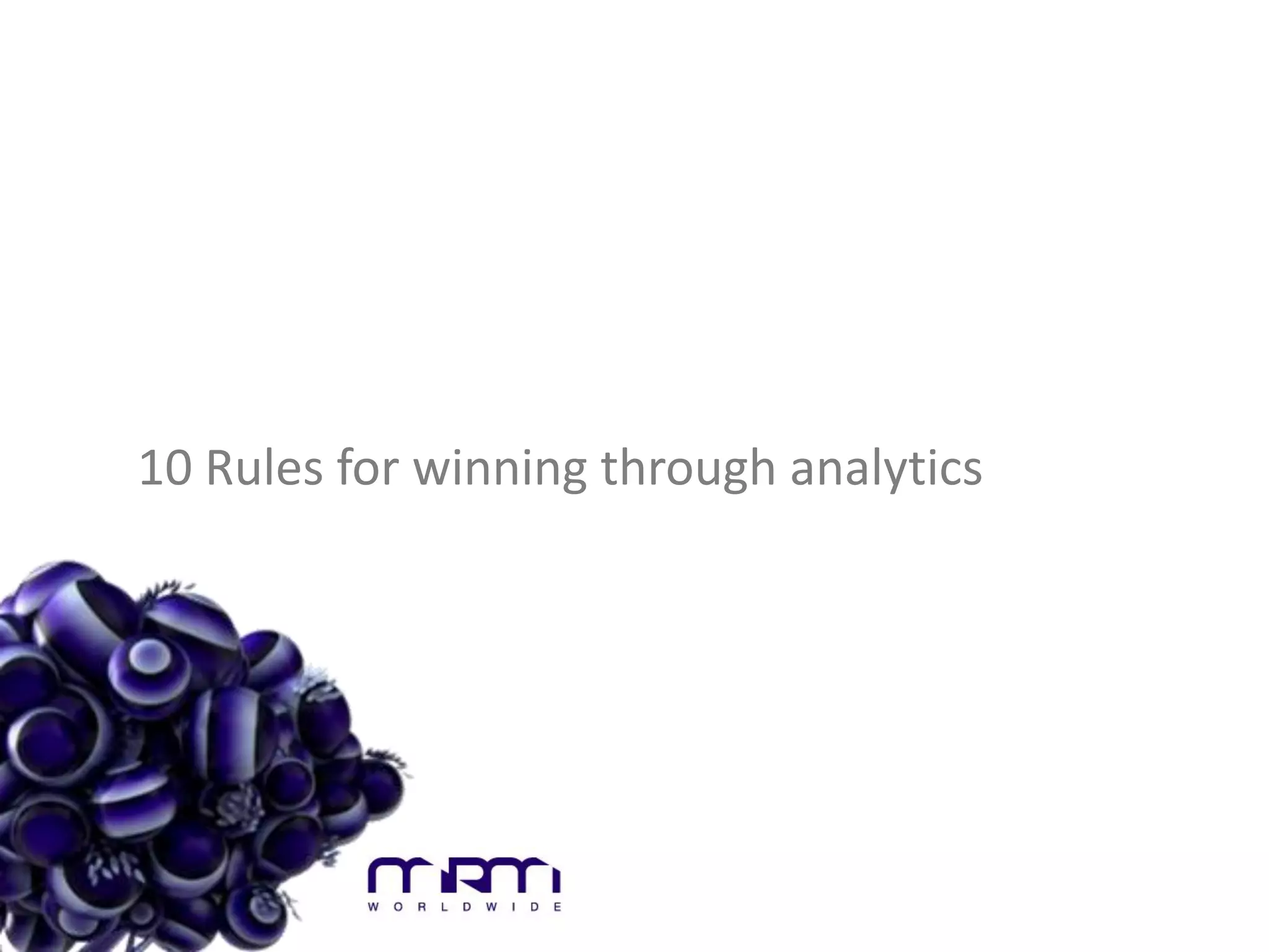 10 Rules For Winning Trough Analytics