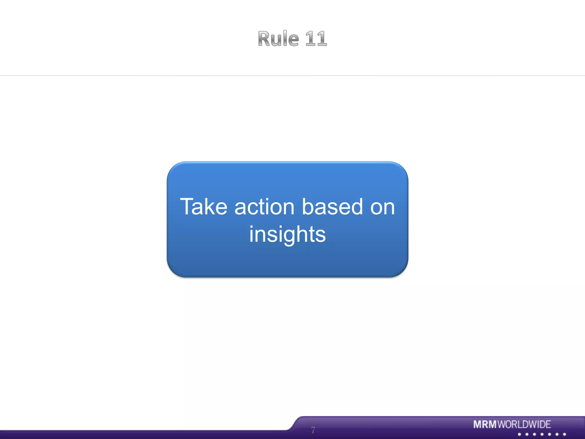 10 Rules For Winning Trough Analytics