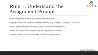 10 Effective Rules of Assignment Writing PPT | PDF
