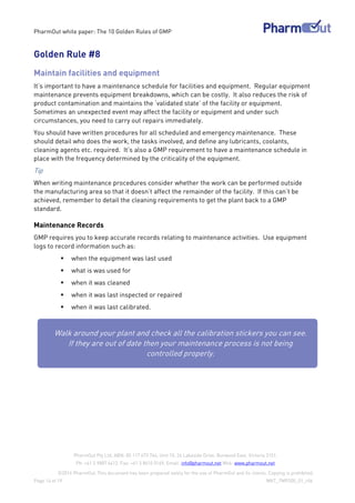 10 Golden Rules of GMP | PDF