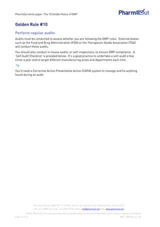 10 Golden Rules of GMP | PDF