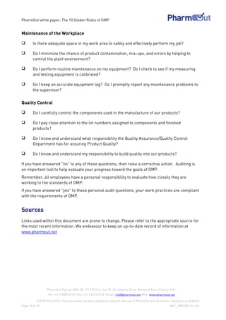 10 Golden Rules of GMP | PDF