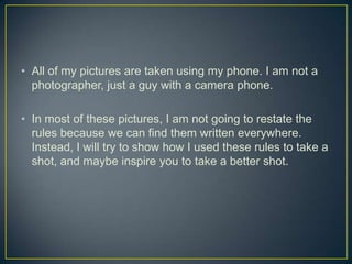 10 rules of photography | PPTX