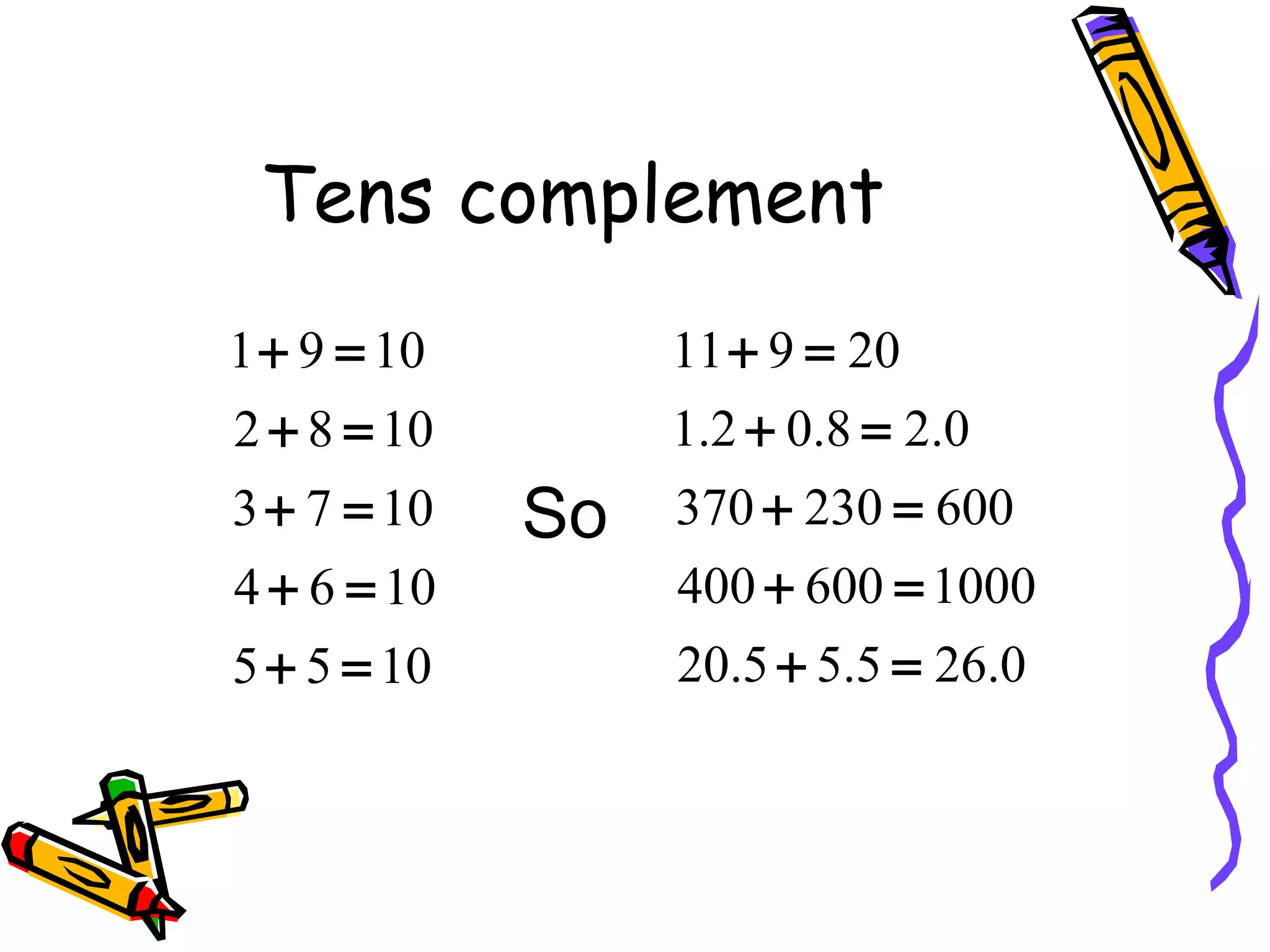 10s Complement Addition