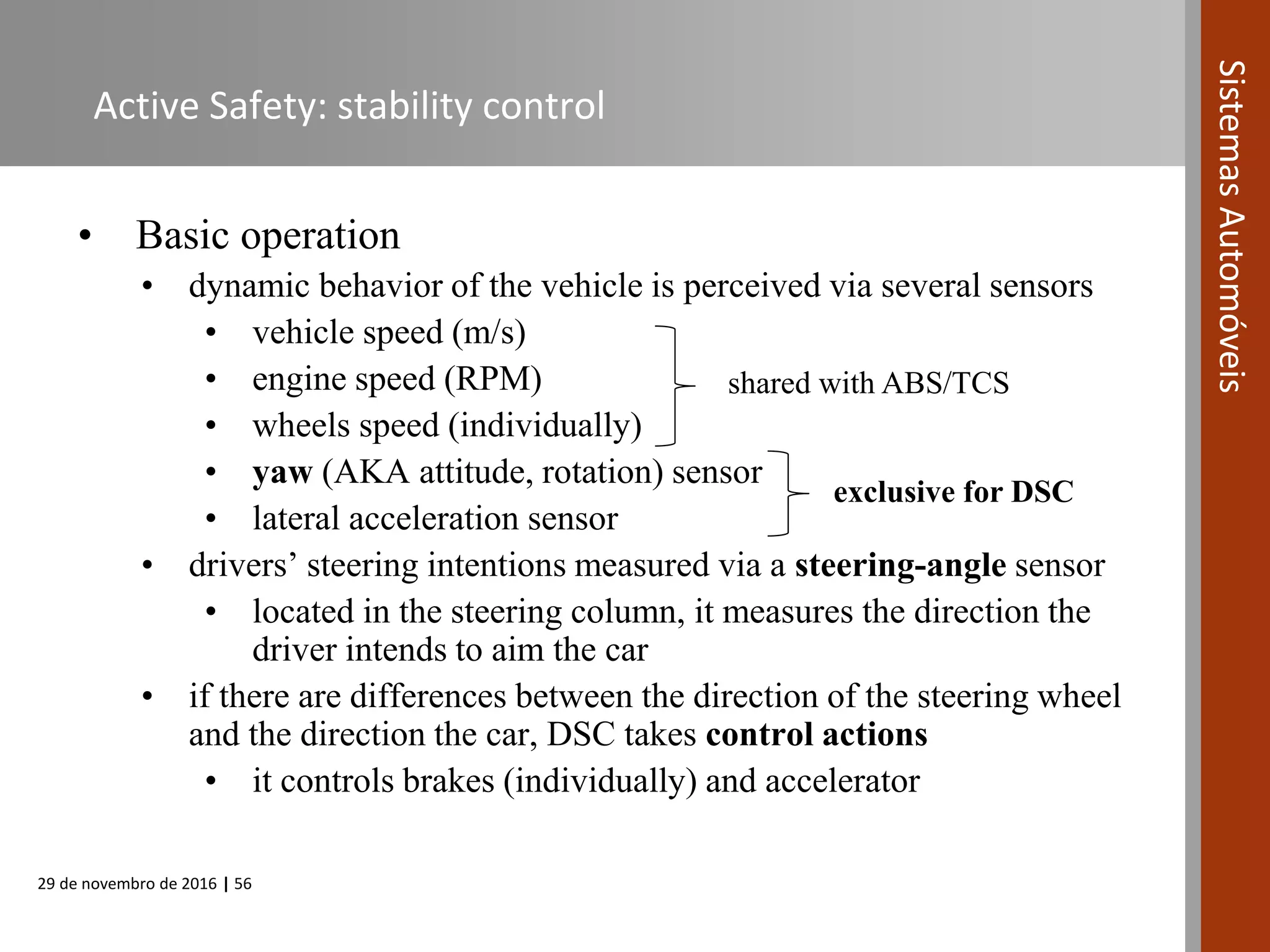 Automotive Systems course (Module 10) - Active and Passive Safety ...