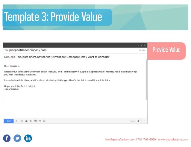 information email template