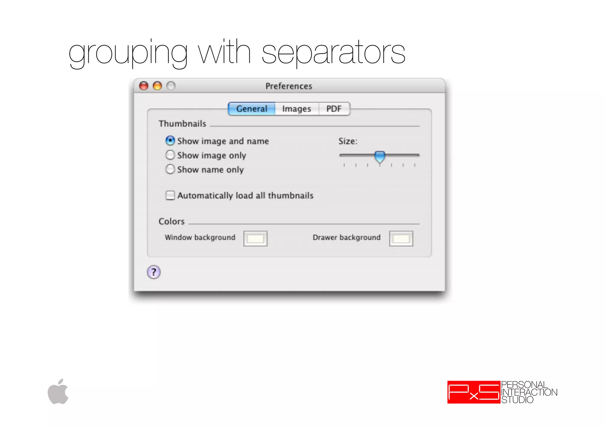 grouping with separators
 