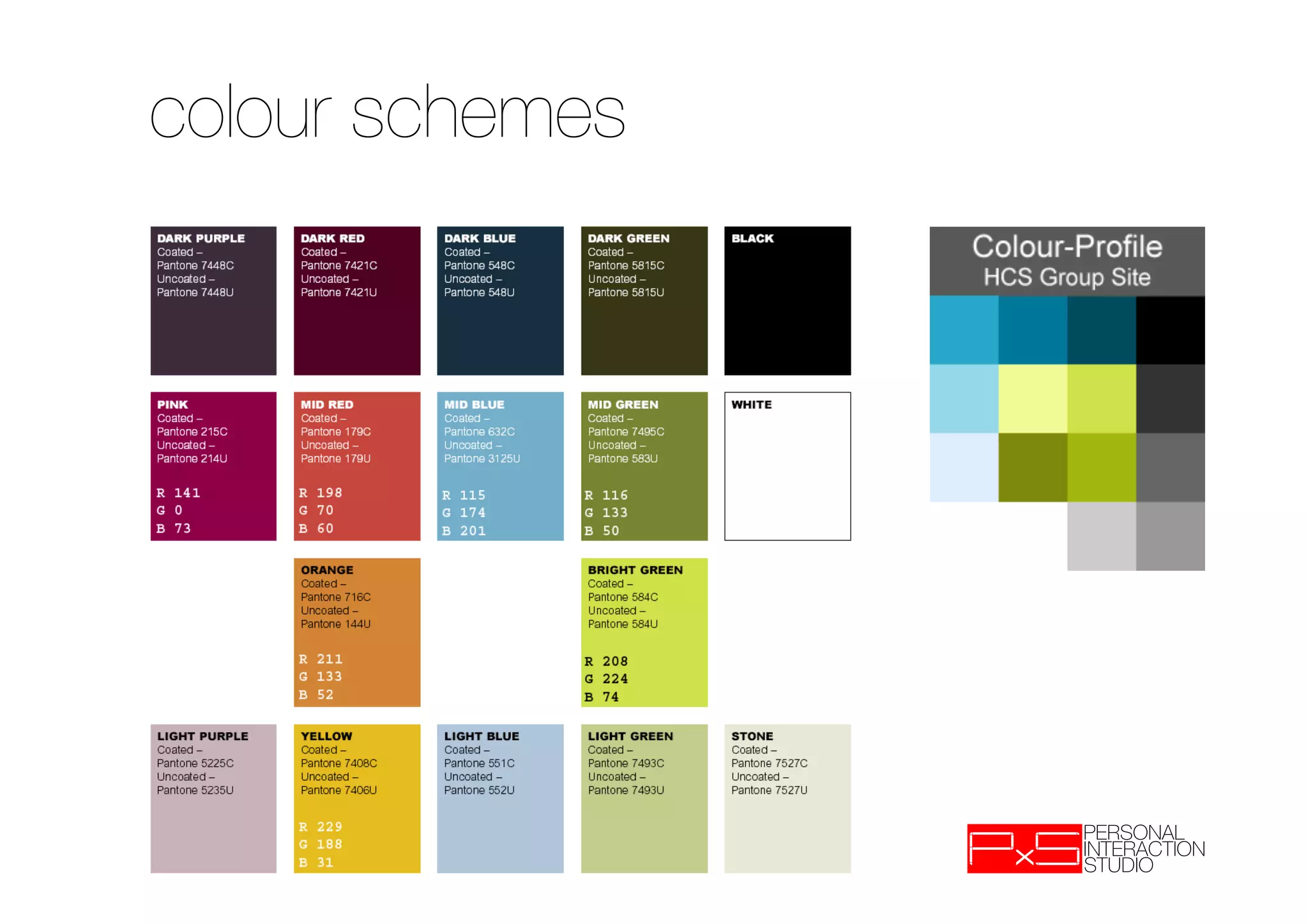 colour schemes
 