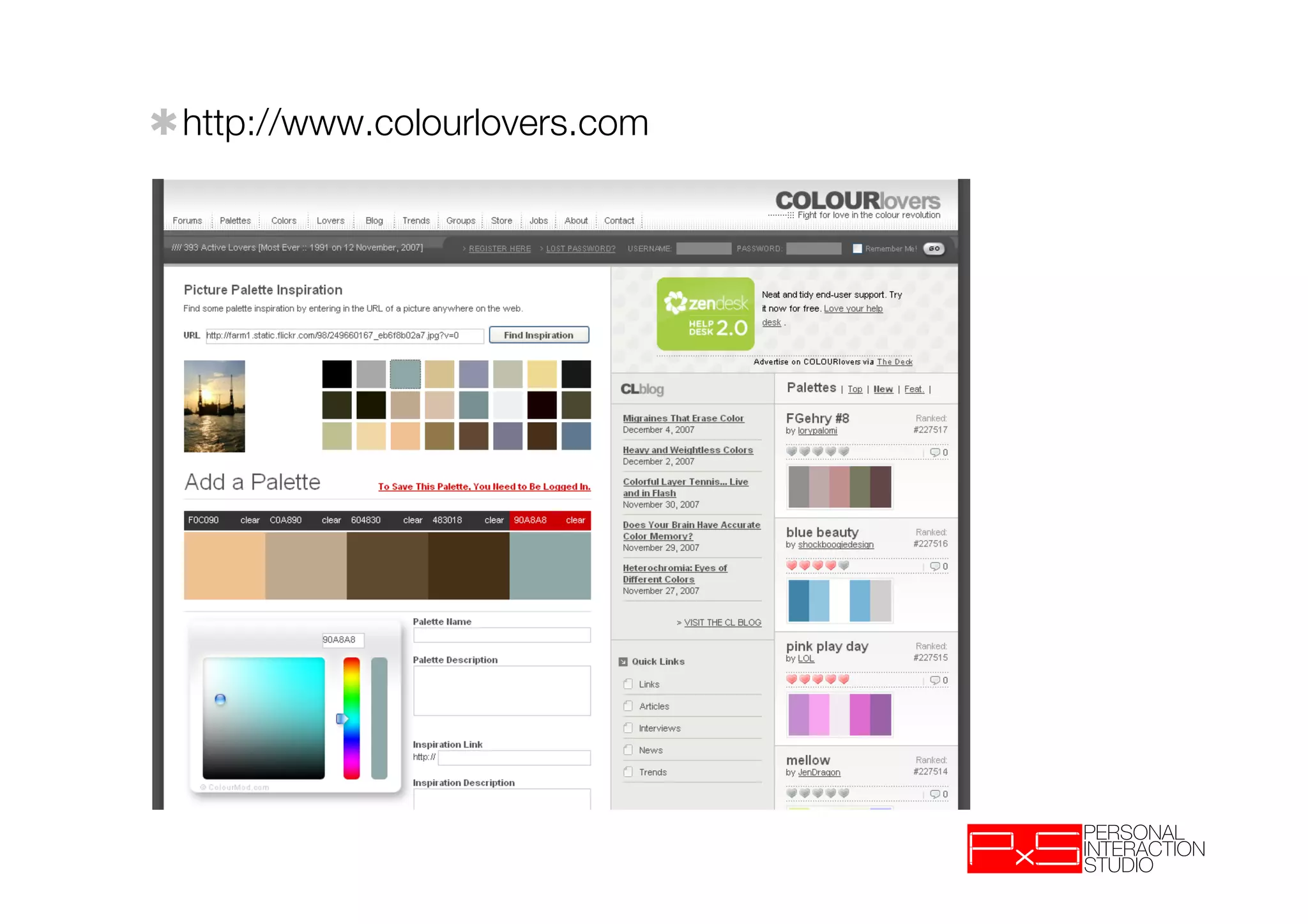 ✱http://www.colourlovers.com
 