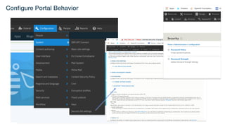 Configure Portal Behavior
 