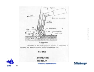 IPM 
Schlumberger Private 
95 
Selección de Materiales 
 