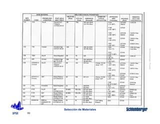 IPM 
Schlumberger Private 
99 
Selección de Materiales 
 