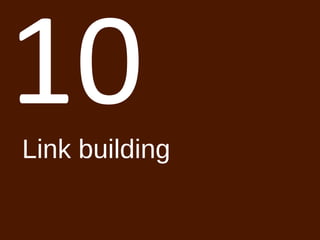 10 Link building 