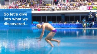 So let’s dive
into what we
discovered...
 