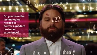 Do you have the
technologies
needed to
deliver a modern
customer
experience?
 