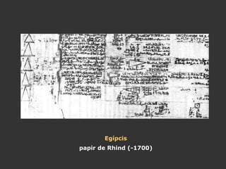 Egípcis papir de Rhind (-1700) 