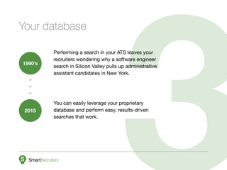 Your database
Performing a search in your ATS leaves your
recruiters wondering why a software engineer
search in Silicon V...