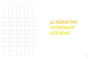 ALTERNATIVE
WORKSHOP
AGENDAS
54.
 