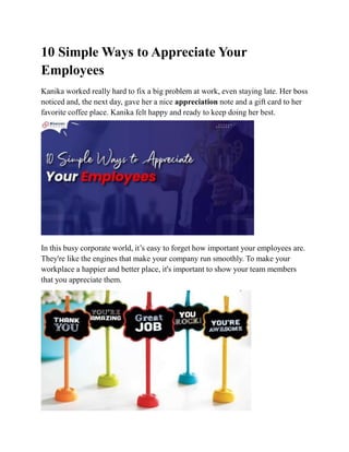 10 Simple Ways to Appreciate Your Employees