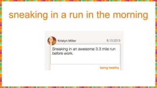 sneaking in a run in the morning
 