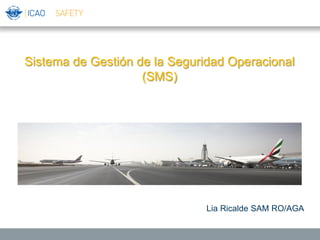 Sistema de Gestión de la Seguridad Operacional
(SMS)
Lia Ricalde SAM RO/AGA
 