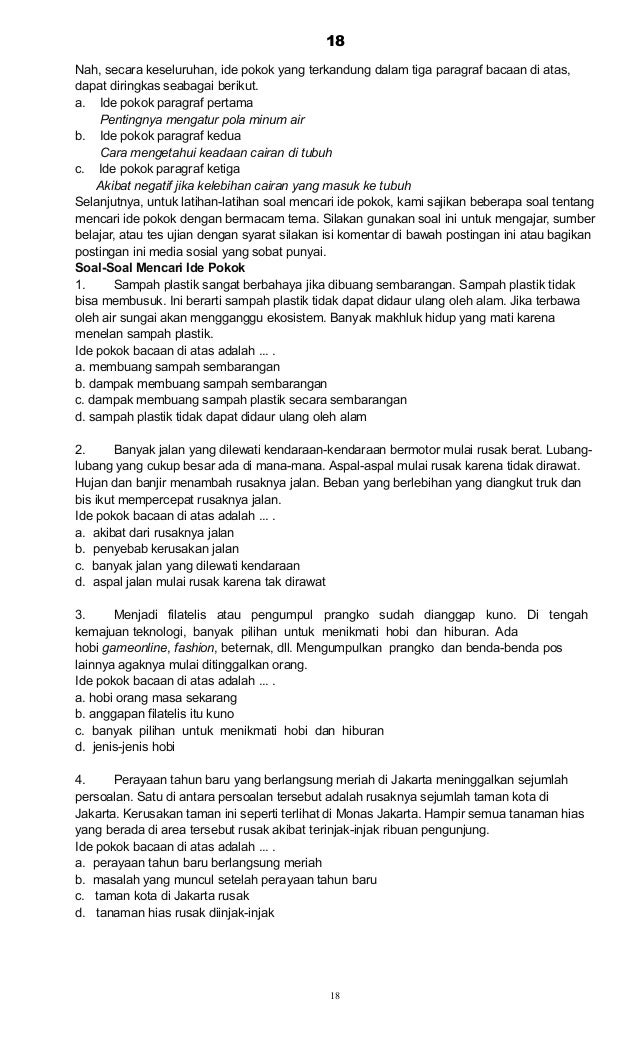 Contoh Soal Menentukan Ide Pokok Teks Nonsastra Tema Teknologi - Rumah
