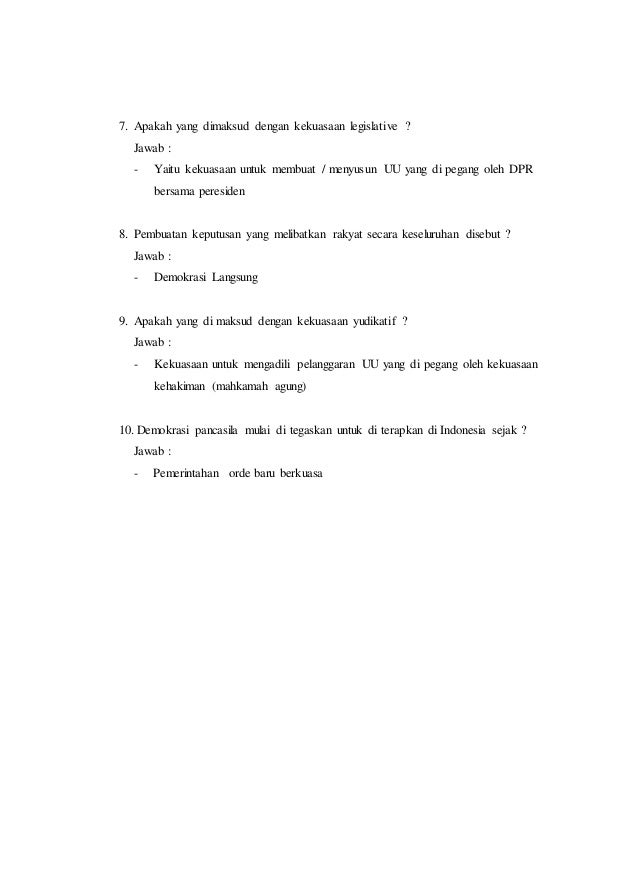 10 Soal Ppkn Beserta Jawabannya